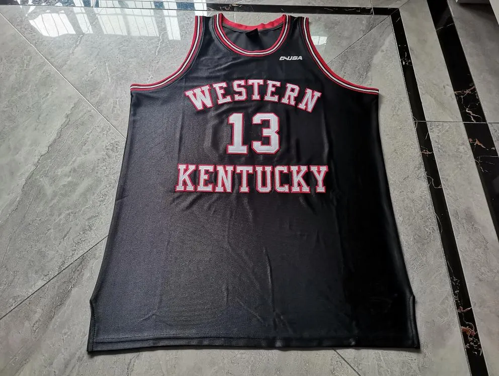 Custom Basketball Jersey Men Youth women Western Kentucky Hilltoppers #13 Sherman Brashear Size S-2XL or any name and number jerseys