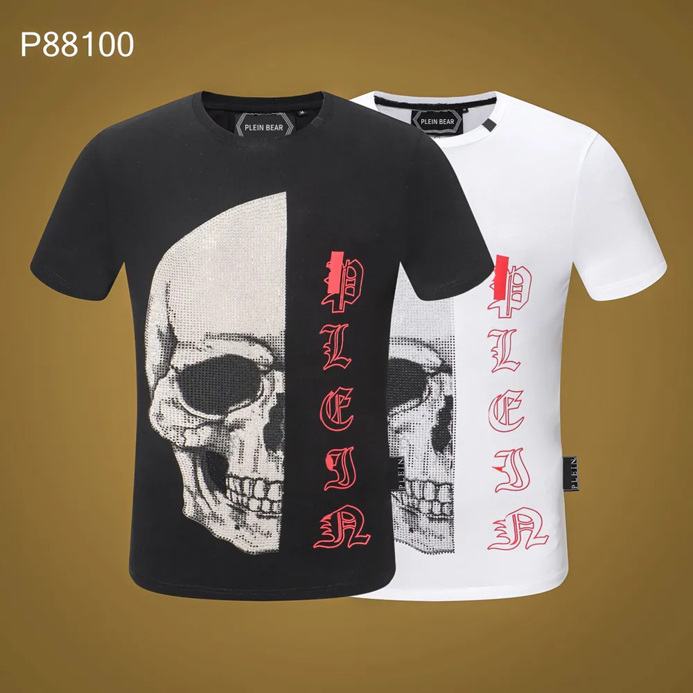 PLEIN BEAR T-Shirt Herren-Designer-T-Shirts Markenkleidung Strass-Schädel-Männer-T-Shirts Klassische hochwertige Hip-Hop-Streetwear-T-Shirt Lässige Top-T-Shirts PB 11430