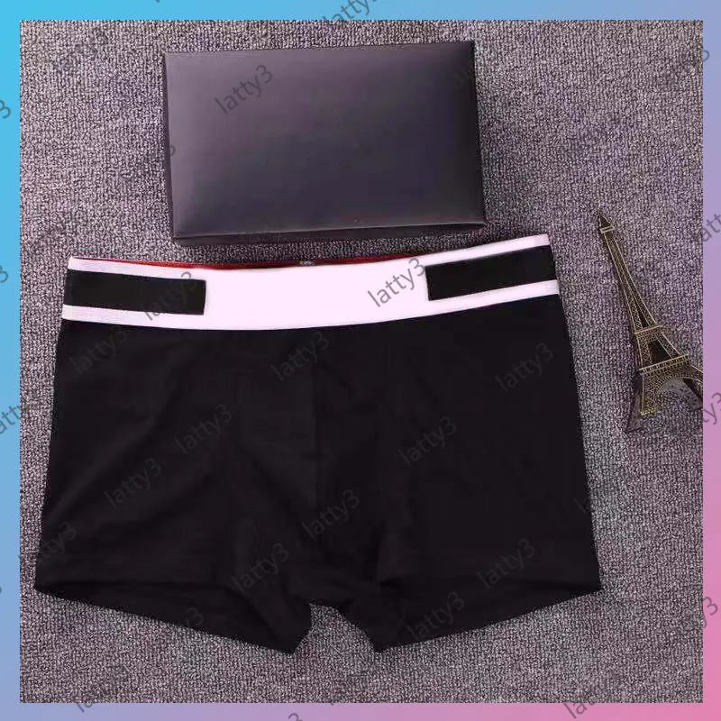 Klassiska bokstäver trycker Mens Boxers Shorts Luxury Underpants Man Soft Bekväma varumärkesboxare 5 färger underkläder utan ruta 210042801T