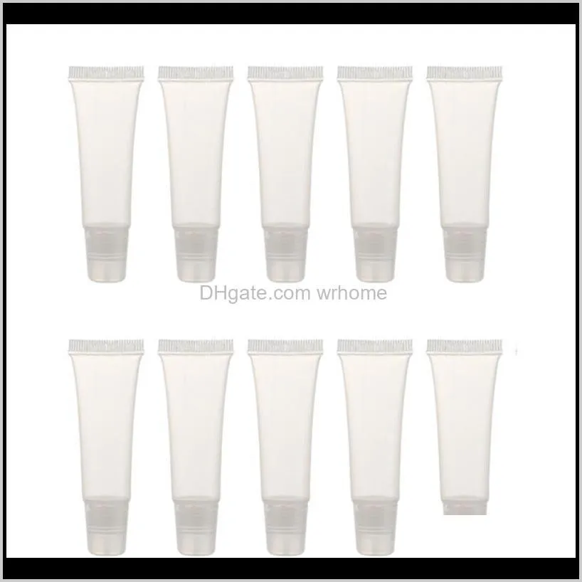 10/20pcs 8ml Empty Lipstick Tube Lip Soft Makeup Squeeze Clear Gloss Container Plastic Cosmetic Containers Storage Bottles & Jars