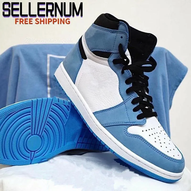 Scarpe Jumpman 1 Snakers Blue Blue Blue Sneakers Designer