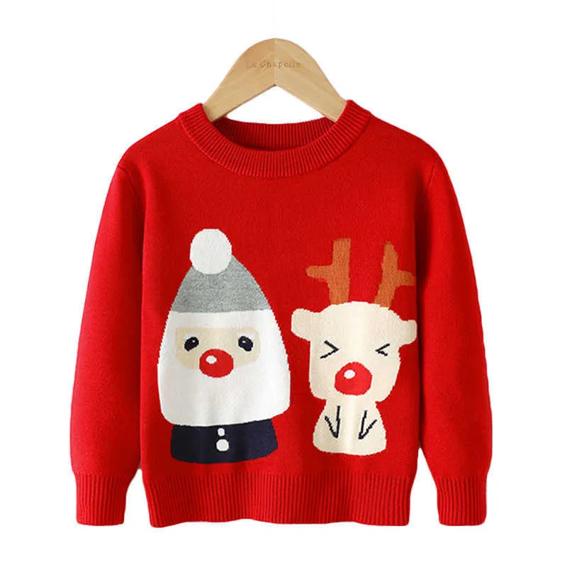 Maglieria per bambini Maglione caldo Autunno Nuovo maglione per ragazzi Ragazze Cartone animato Natale Inverno Ragazze Ragazzi Abbigliamento Bambini Maglie a manica lunga Y1024