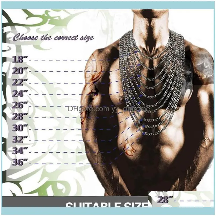 Chains 8/10/12/14/16/18mm Cuba`s Chain Gold Silver Color Man Necklace Heavy Stainless Steel Choker Punk Hip-hop Link 18-32inch