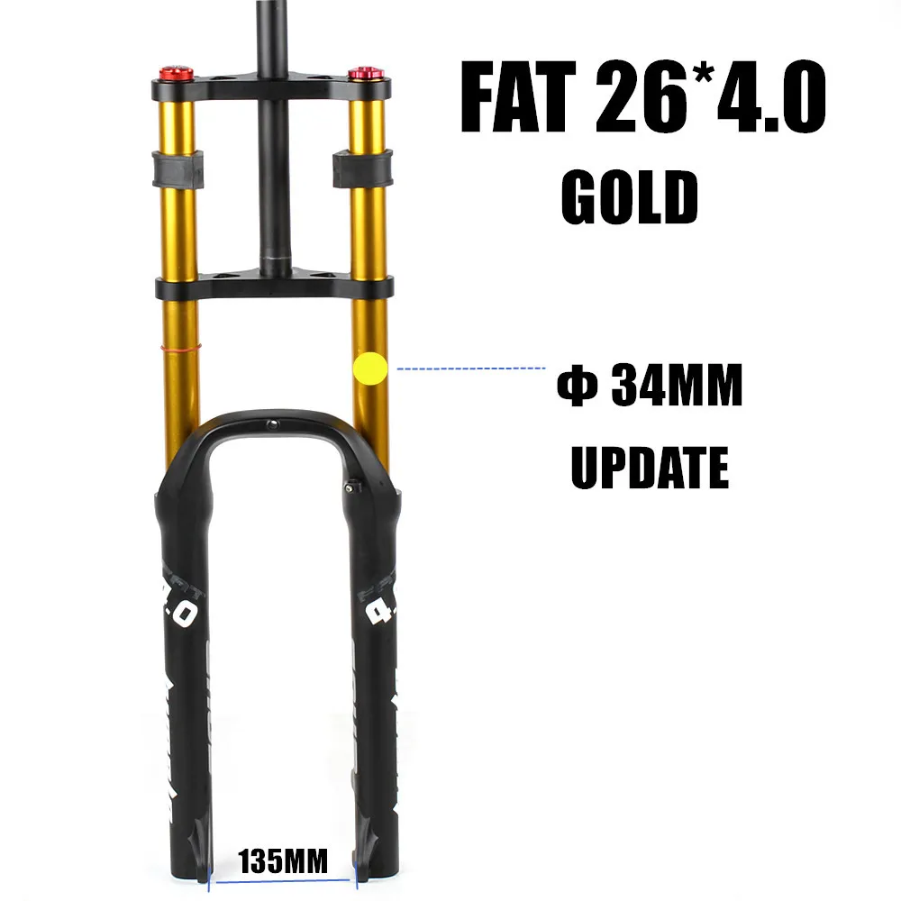 HIMALO Double Shoulder Fat Fork Rebound Adjustment Bicycle 26inch 4.0