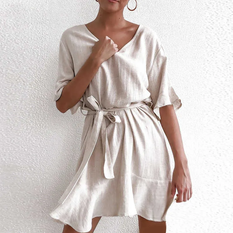 velvet boho maxi dress Natural Linen Blend Off The Shoulder Dress - Mini Dresses main image 1