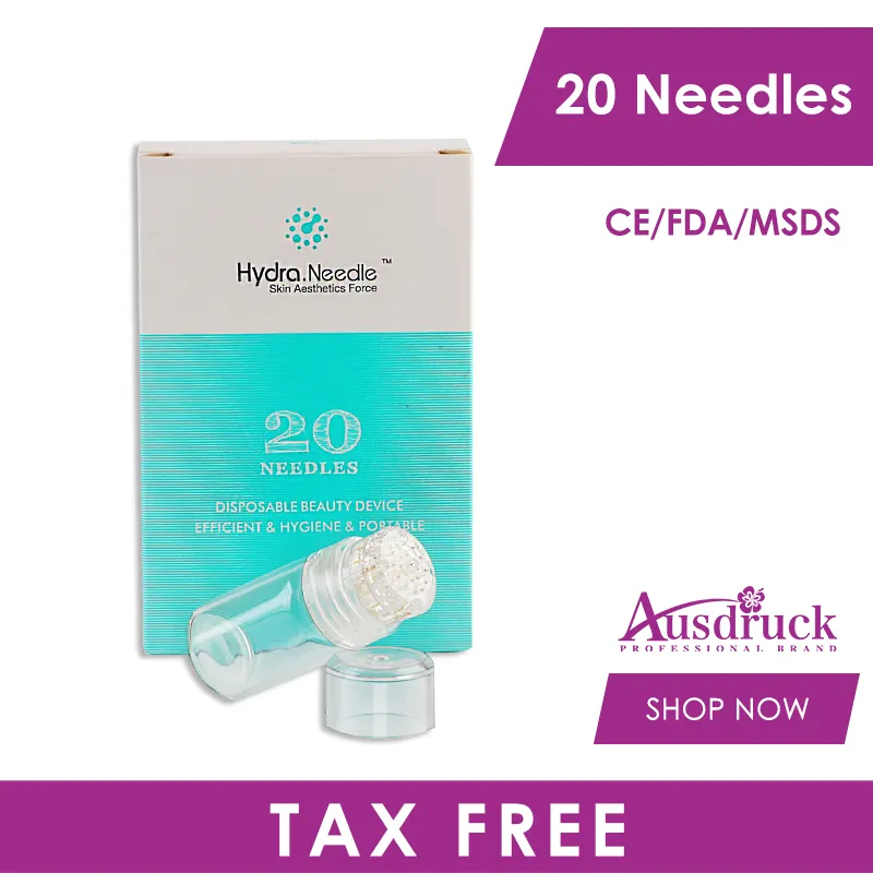 2021 Nouveautés Hydra Needle Hn20 Bouteille d'injection de sérum Microneedling Derma Stamp Outils de beauté Soins de la peau Anti-âge CE FDA ISO