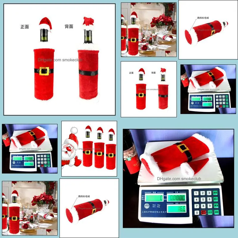 Chuangda Christmas Wine Bottle Set Christmas Hat Santa Claus Christmas Gift 57