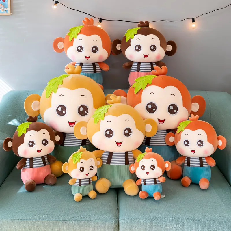 Söt Suspender Monkey Plush Toy Stor Strap Monkeys Doll Grab Machine Dolls Girl Födelsedaggåva