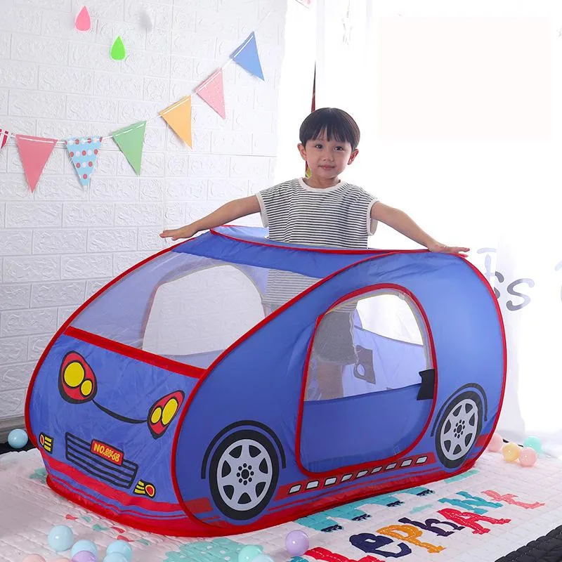 自宅で試着 テントとシェルター子供の遊び場テント車の形の赤ちゃんの屋内屋外携帯用折りたたみ式楽しいゲームオーシャンボールプールおもちゃの贈り物 豪華で新しい Vtech Computer Com