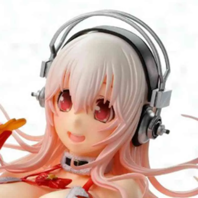 Nitro Super Sonic Super Sonico Christmas Ver. PCV Figurka Anime Sexy Figury Kolekcja Model Zabawki Boże Narodzenie Prezenty X0503