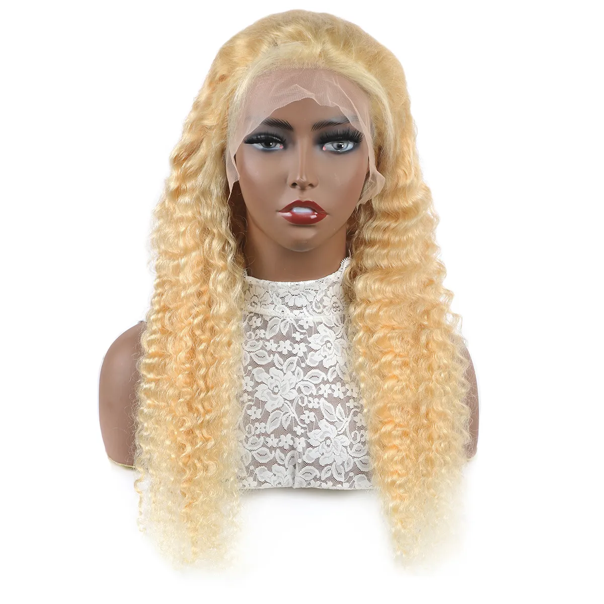 Ishow 13*4 Transparent Lace Front Wig Brazilian Body Wave Human Hair Wigs Blonde Color 613 Peruvian Straight 10-30inch for Women All Ages Loose Deep