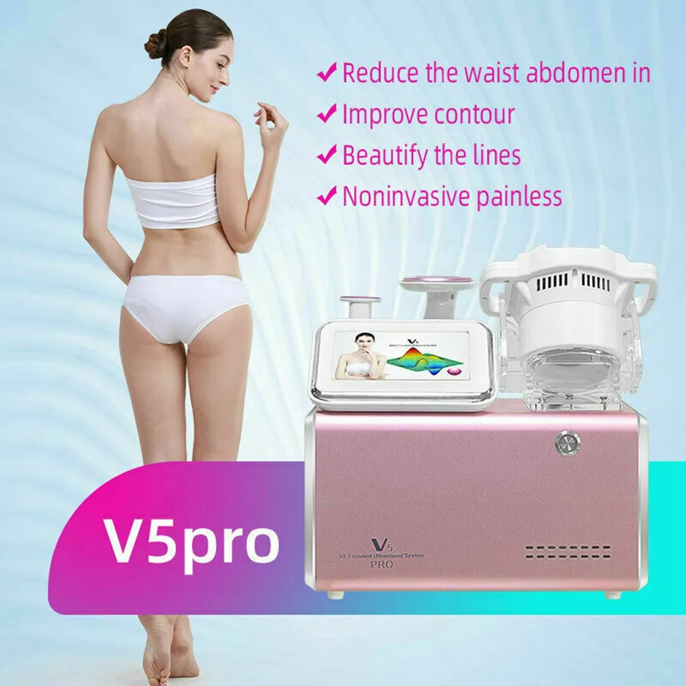 V5 Pro 3 in 1 Vacuum Cavitation System Hifu Body Shape Equipment Skin Tightening Cellulite Removal Beauty Machine