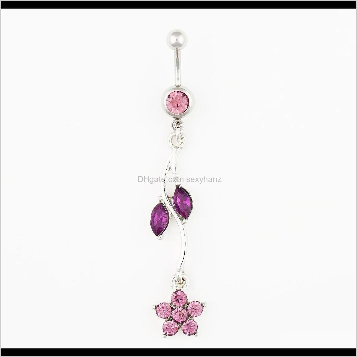 D0528-1 ( 3 colors) body jewelry Nice style Navel Belly ring 10 pcs mix colors stone drop shipping factory price