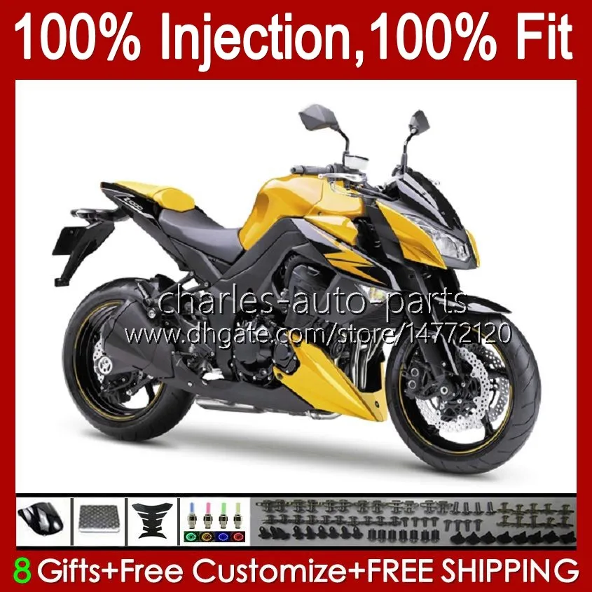 KAWASAKI NINJA Z 1000年R Z1000 2010 2011 2012 2013年ボディワーク15No.63 Z1000 Z1000R 2010年から2013年Z1000R 10 11 12 13 OEMフェアリングキット黄金の黒のためにボディの射出成形金型