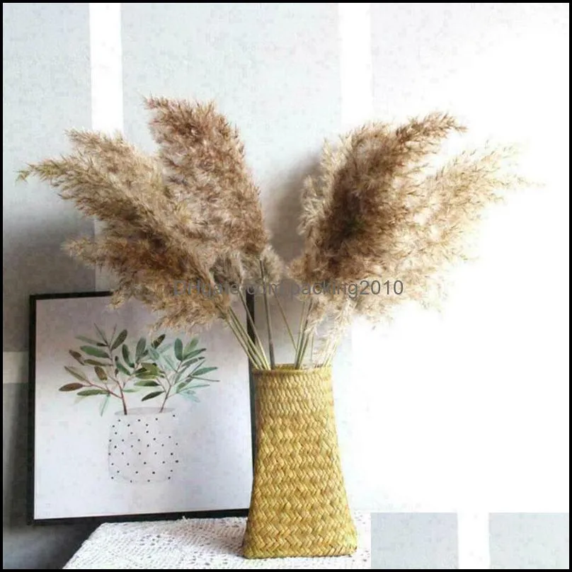 Decorative Flowers & Wreaths 10 Light Color Wedding Bunch Natural Dried Pampas Grass Flower Beautiful Reed Christmas Home Decoration