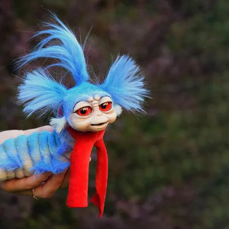 Bomboniera regalo divertente bambola di peluche verme dal labirinto Falkor la storia infinita Fuchur fatto a mano bambino Ludo labirinti giocattolo