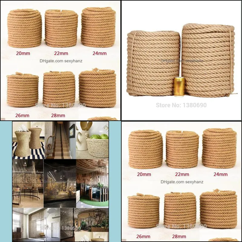 Yarn 16mm-22mm 10m Fine Handmade Rope DIY Craft Supplies Decoration Cords Retro Jute Twine Thread For Gift Packing / Bags Tag