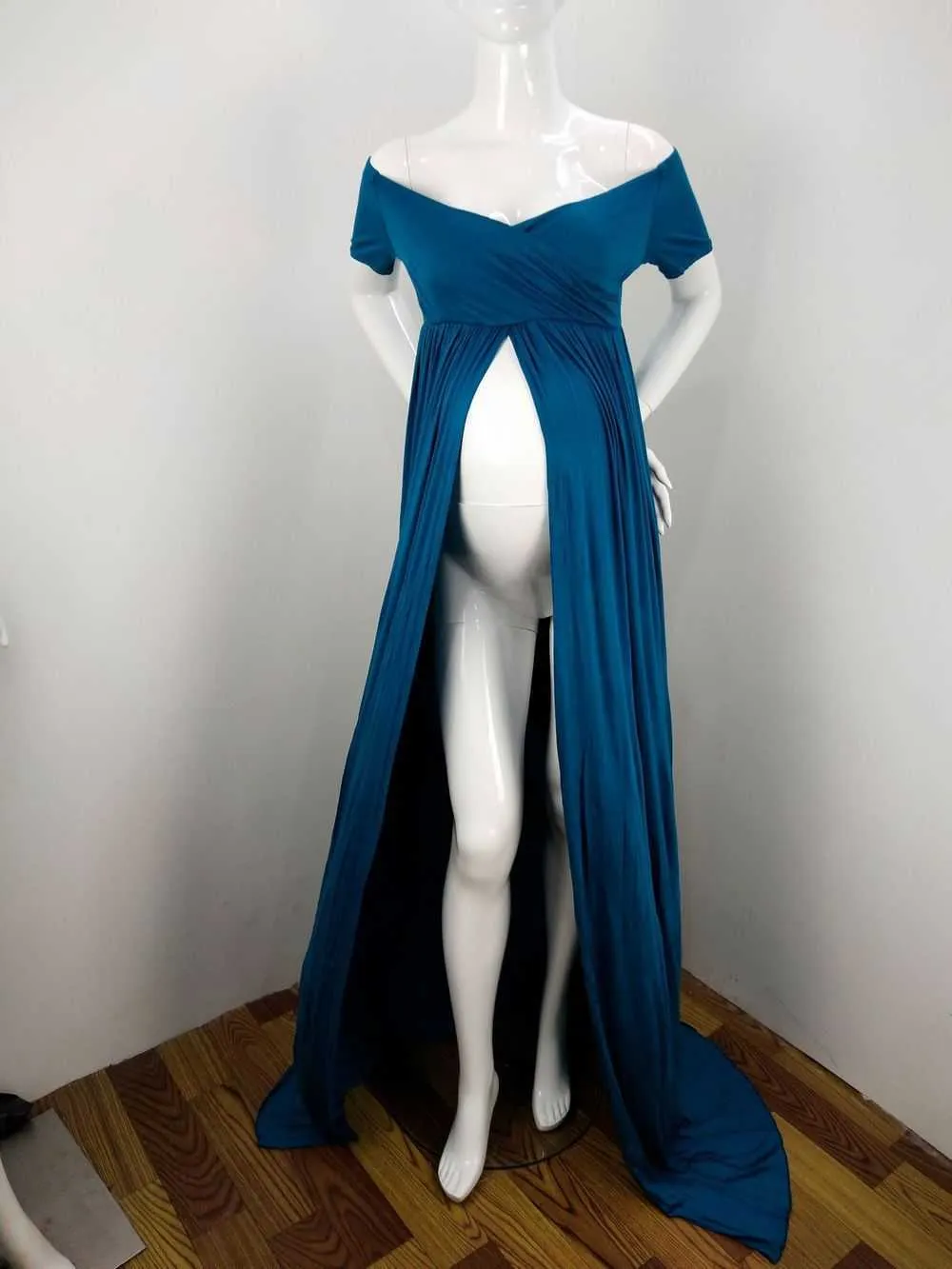 Sexy Maternity Photography Props Maternity Dresses Off Shoulder Maternity Gown For Photo Shoots 2019 New Women Pregnancy Dress (15)