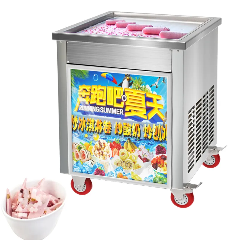 Жареные ледяные машины толстые нарезанные жареные йогуртные машины коммерческие управление мороженое кремовое кремовое машина жареная смузи CE