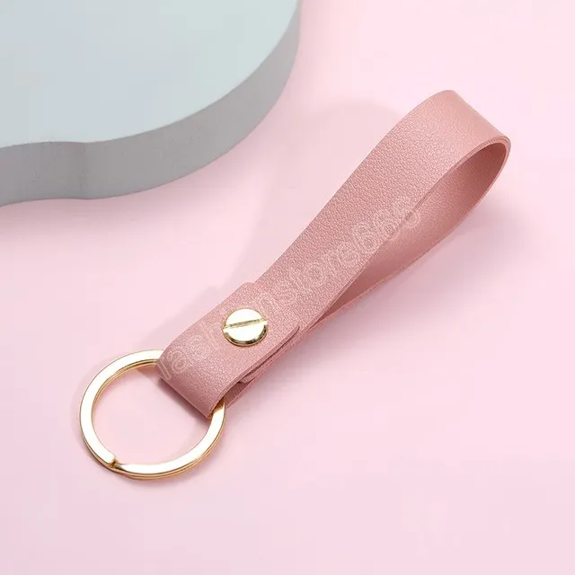 Stylish PU Leather Keychain For Men And Women  From
