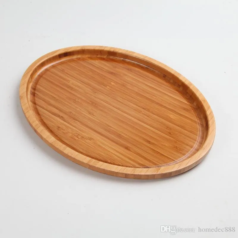 Thick Solid Wood Plates Trays Eco-friendly Snack Candy Cake Wooden Storage Dishes Handmade Craft Bread Tray