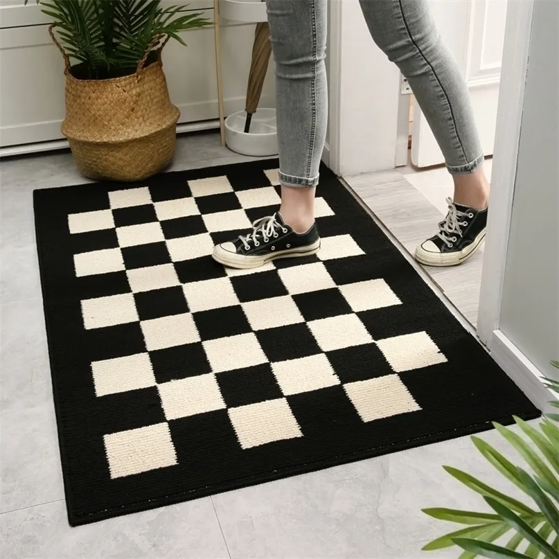 Tapis de maison nordique, dépoussiérage de porte d'entrée, tapis de porche résistant à l'usure et à la saleté 220301