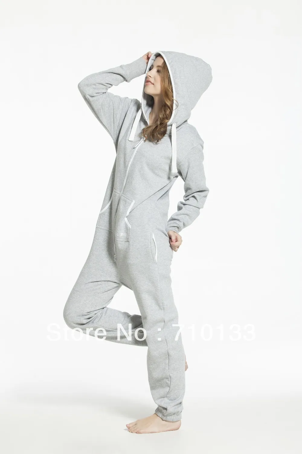 Adult Women Onesie: Fleece Onesie With A Hoodie, Full Zipper Adult Women Onesie: Fleece Onesie With A Hoodie, Full Zipper