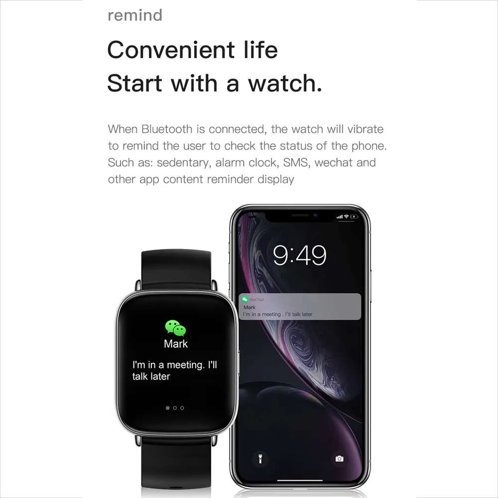 Smart Watch for Men and Women, UM68T 2024 Smartwatch with 1.69" Full Touch Screen, IP68 Waterproof Fitness Tracker Sports Health Monitor