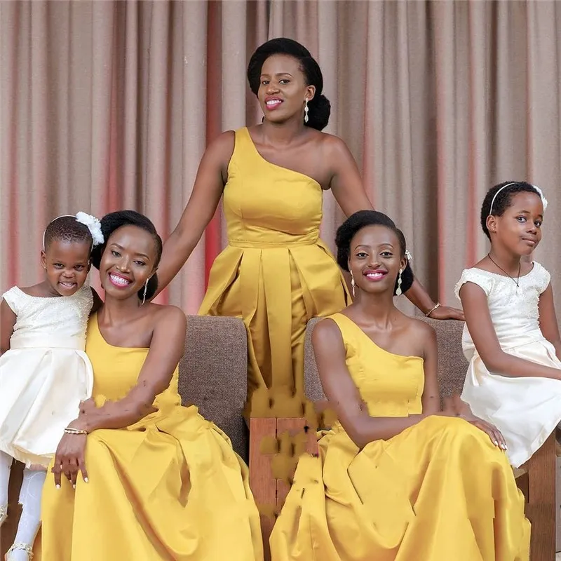 Canary yellow bridesmaid dresses outlet