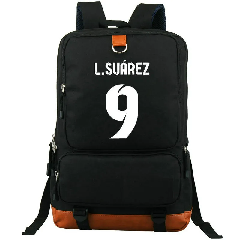 Luis Suarez Backpack Football Star Daypack Soccer 9 joueurs Sac à école Sport Packsack Print Rucksack Rucksack Leisure Schoolbag Day Day Pack