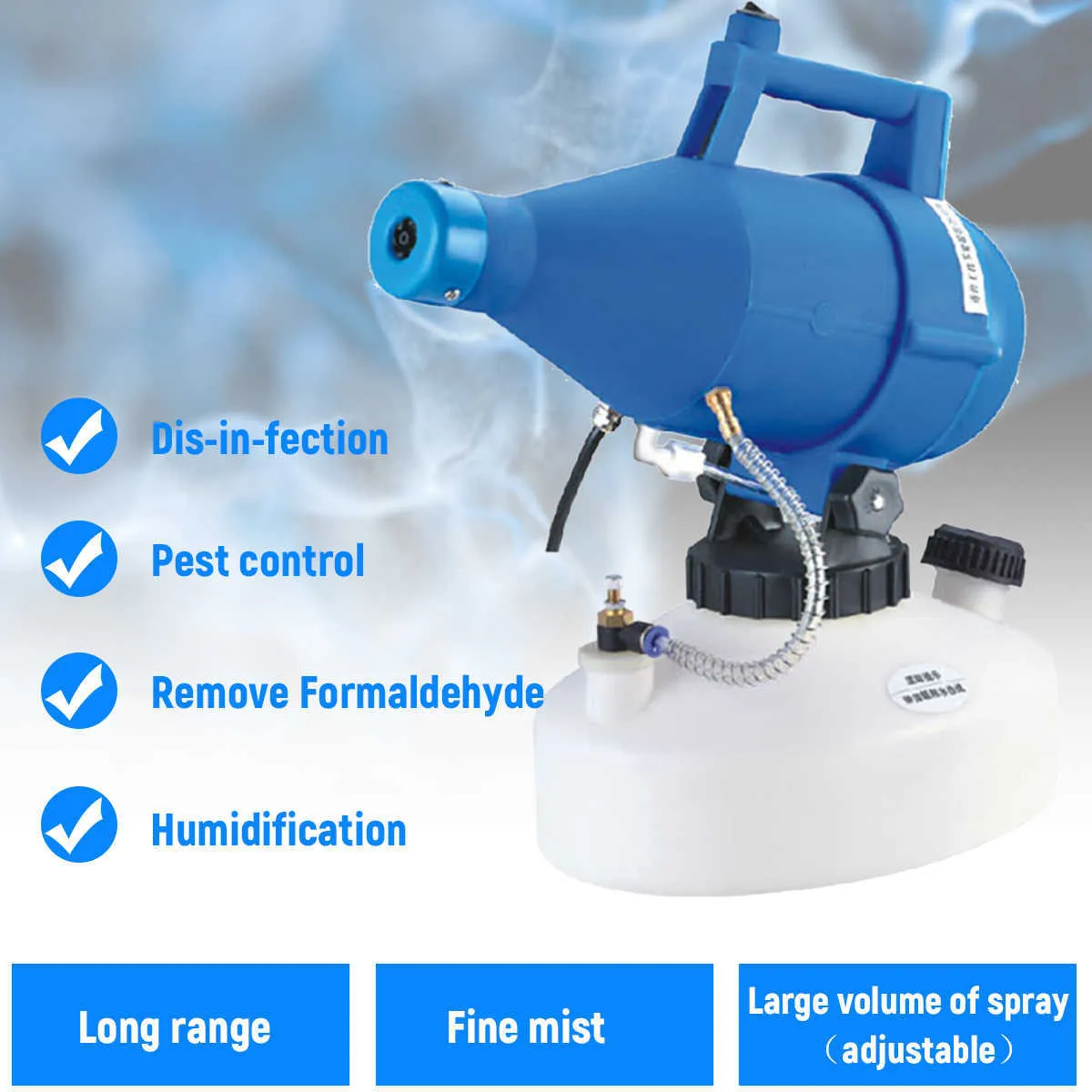 Electric UV Fogger Portable Ultra Low Volume Atomizer Pesticide Sprayer