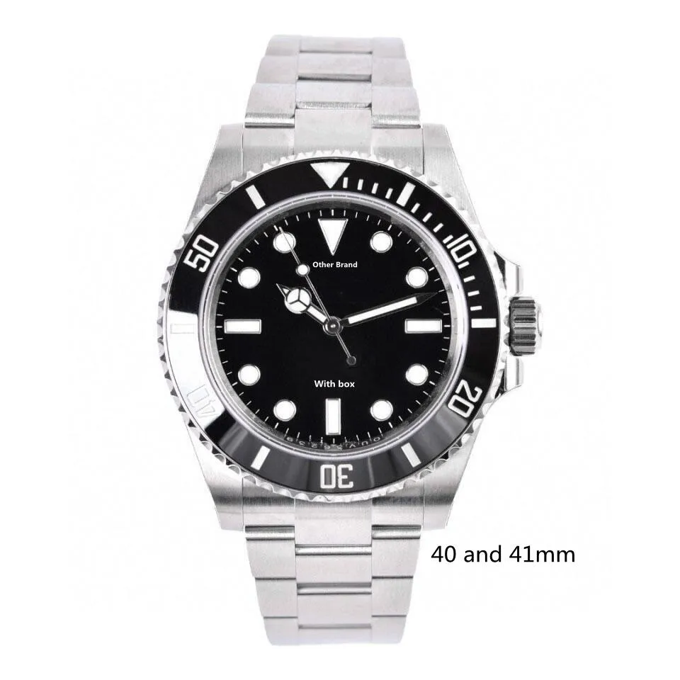 Top Bezel 41mm e 44mm relógios para homens marca de luxo Cerâmica O novo relógio de aço masculino fantasma de água série de mergulho Automático m288B