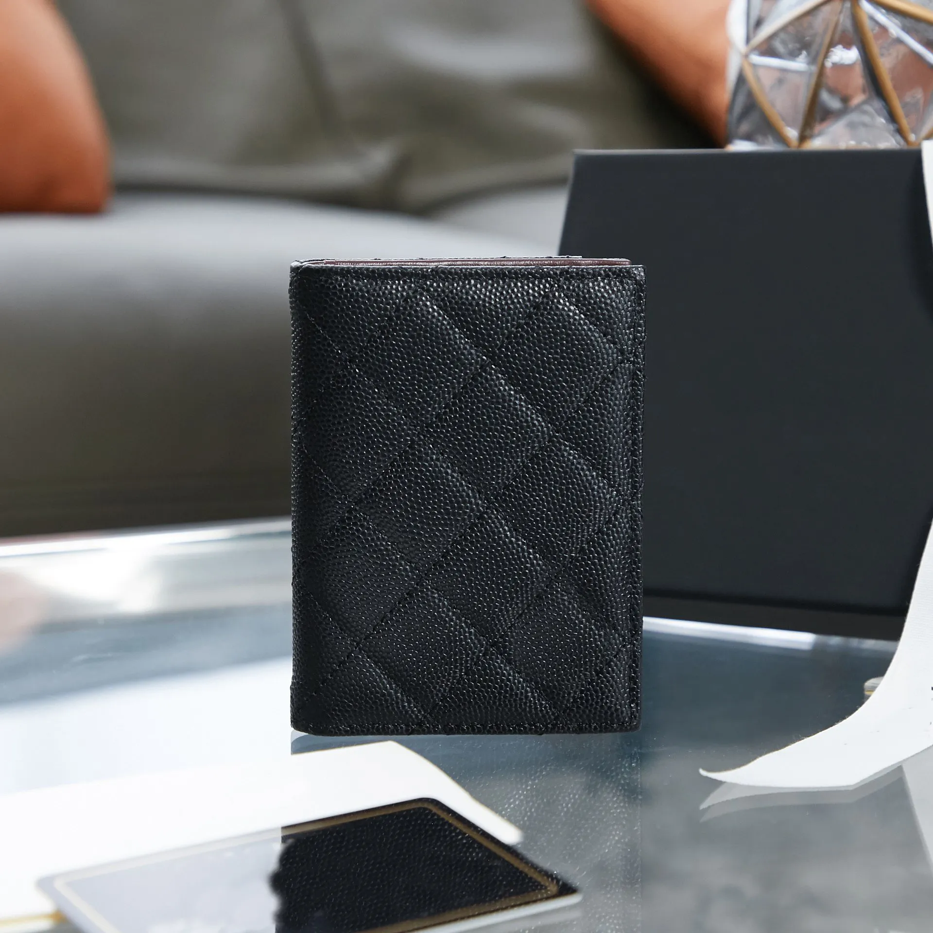 Marca de moda de luxo clássica carteira vintage Lady Brown couro bolsa de ombro com caixa com caixa AP0215 11-8-277C