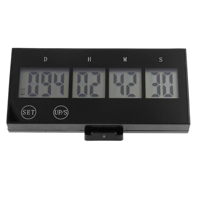 Timers M4yc 999 dias contagem regressiva Relógio LCD Screen digital Lembrete de eventos do timer de cozinha para o laboratório de aposentadoria de casamento cozinheira