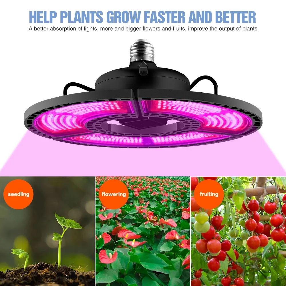 E27 Led Grow Light 100W 200W 300W 400W Spettro Completo Indoor Phyto Lampada Per Fiori E26 Piante Luci Tenda