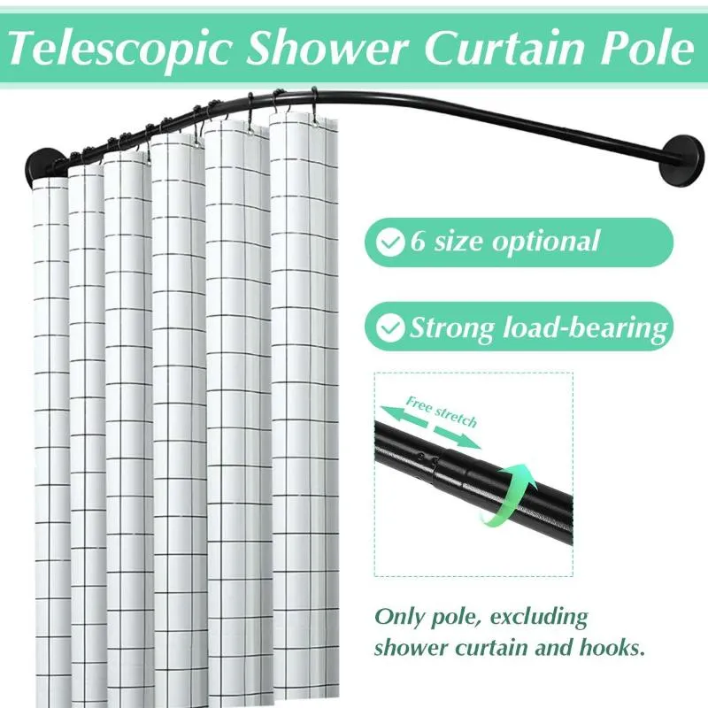 Tringle à rideau de douche télescopique sans perçage tige de poteau durable  pour armoire de salle de bain 
