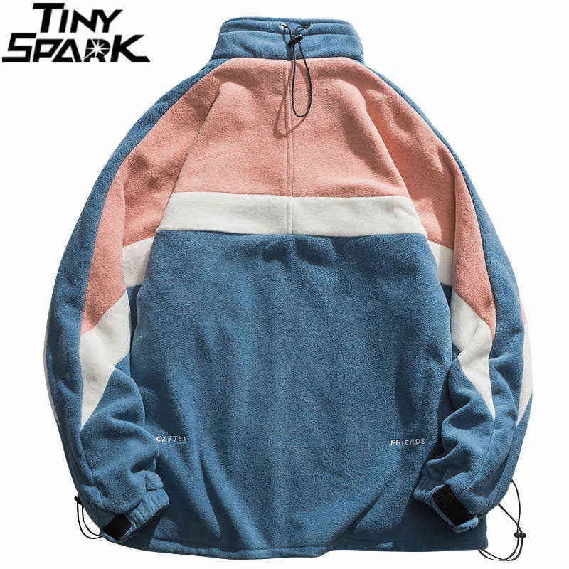 Color block letter patchwork hooded jacket on sale