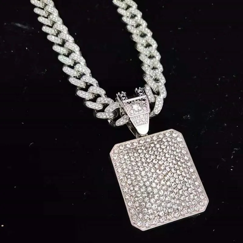 Iced out dog tag chain top