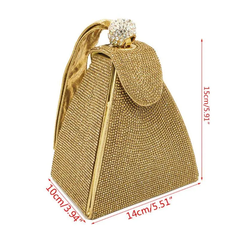 Vintage Rhinestone nupcial boda fiesta Prom monedero noche embrague bolsos para mujeres niñas J60D bolsas