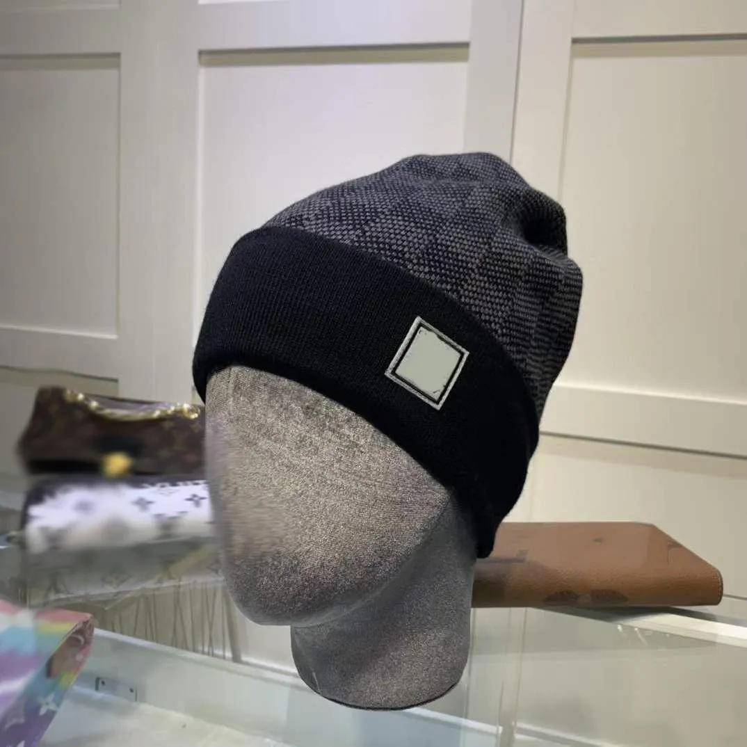 Höst Winter Mäns Beanie Hat Fashion Cap Women Knit Cashmere Caps Neutral Warm Classic Brand Hats