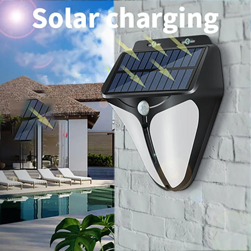 Wall Lamp Waterproof 1500mAh LED Solar Motion Sensor Lights Outdoor Sunlight Powered Street For Garden Decoration