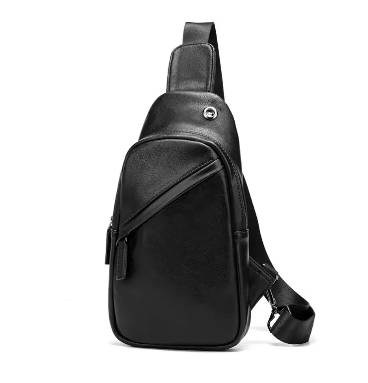 Sac à bandoulière en cuir pour hommes pour les voyages décontractés Sacs de messager Hommes Sac à main à bandoulière Packs de jour Pack de poitrine