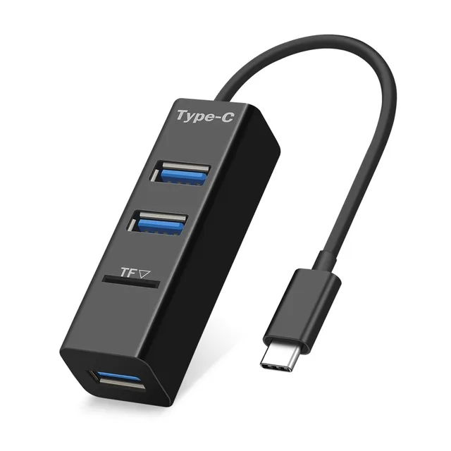 Répartiteur de Type C à 3 Ports USB C avec lecteur de carte TF adaptateur USB-C pour Xiaomi Redmi Huawei matebook Hub