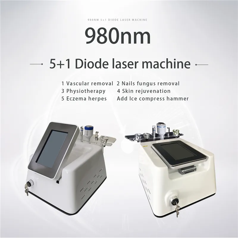 Hight Power Machine 6 In1 Tending Produto Prego Fungo Tratamento 980 Nm Diodo Laser Remoção Vascular Equoce