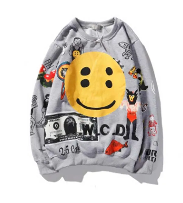 Cpfm Mcdonalds Hoodies Designer Hoodie Graffiti Impresso Hoodies Algodão Com Capuz Camisola Pulôver Solto Homens Mulheres Domingo Serviço Espírito Santo 385