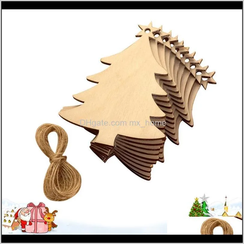 50pcs christmas wooden hanging plaque christmas tree hanging sign xmas tree home party decoration