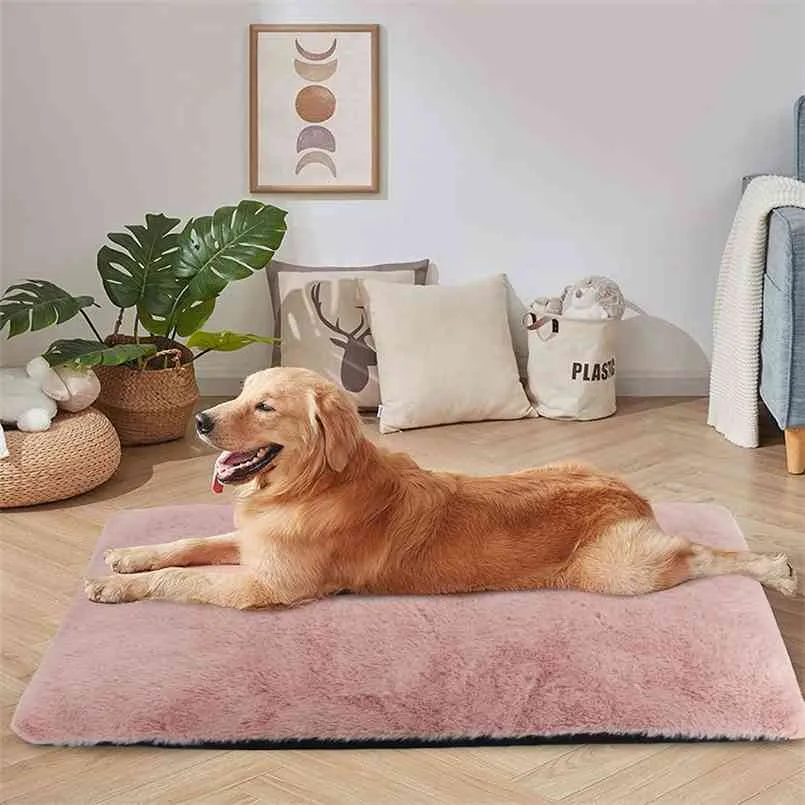 Tapis de lit de chat de chien doux chaud animal de compagnie maison de chien doux polaire chiot coussin de couchage nid matelas automne hiver canapé-lits chenil lavable 210924