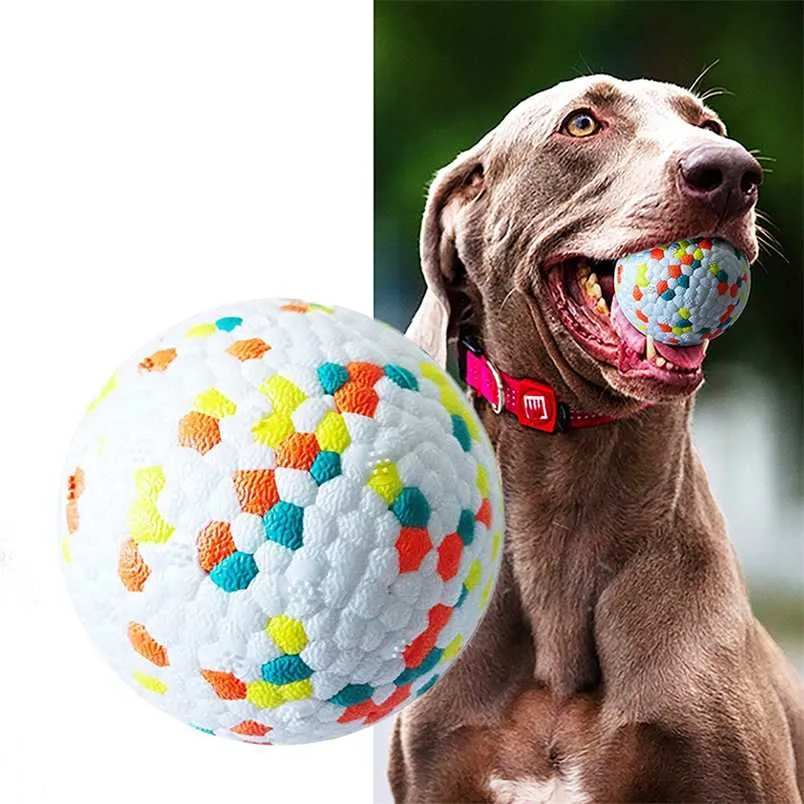 Benepaw Bite Resistant Solid Dog Ball Interactive High Elasticity Food Grade Pet Chew Toys For Small Medium Large Breed 211111