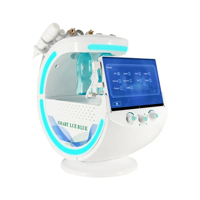 NIEUW 7 IN 1 HYDRAFACIAAL Dermabrasiemachine Water Zuurstof Jet Peel Hydra Scrubber Facial Schoonheid Diep reiniging RF Face Liftcold Hammer Magic Mirror Skin Analyzer Skin Analyzer