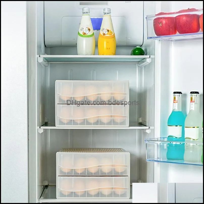 Storage Bottles & Jars 30/60 Cavity Egg Case Plastic Box Kitchen Refrigerator Crisper Fridge Container Home Organizer